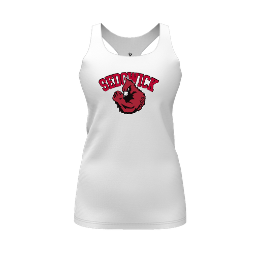 [FT0TRBWH-FYS-LOGO2] Decker Racerback Tank Top (Female Youth S, White, Logo 2)