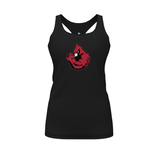 [FT0TRBBK-FYS-LOGO1] Decker Racerback Tank Top (Female Youth S, Black, Logo 1)