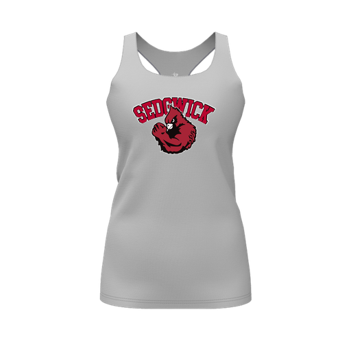 [FT0TRBGY-FYS-LOGO2] Decker Racerback Tank Top (Female Youth S, Gray, Logo 2)