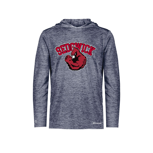 [FOLHCGNV-YS-LOGO2] Decker Youth Charge Hoodie (Youth S, Navy, Logo 2)