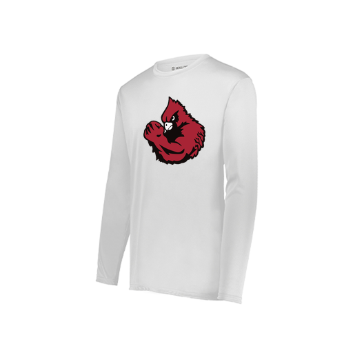 [222822.005.XS-LOGO1] Men's LS Smooth Sport Shirt (Adult XS, White, Logo 1)