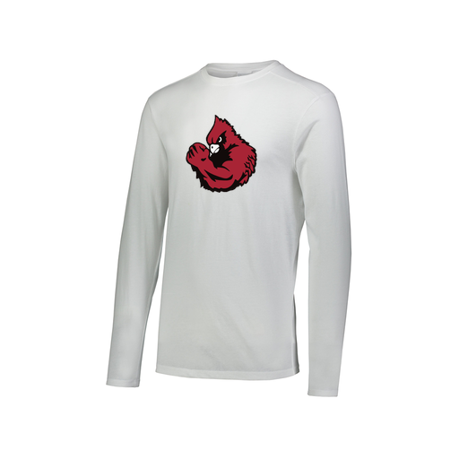 [FTLCUBWH-AXS-LOGO1] Decker Men's Tri-Blend T-Shirt - Long Sleeve (Adult XS, White, Logo 1)