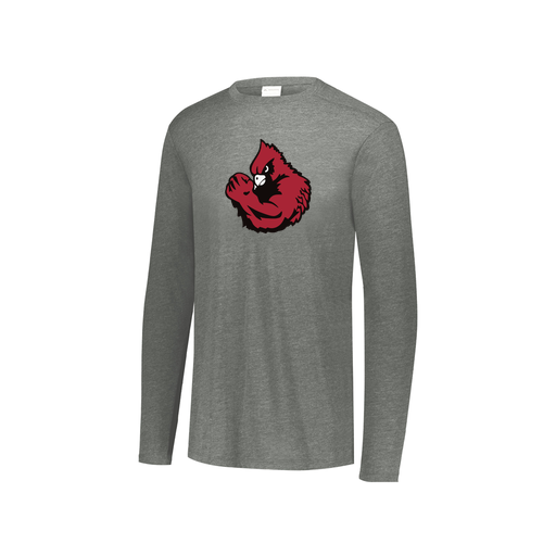 [FTLCUBGY-YS-LOGO1] Decker Youth Tri-Blend T-Shirt - Long Sleeve (Youth S, Gray, Logo 1)