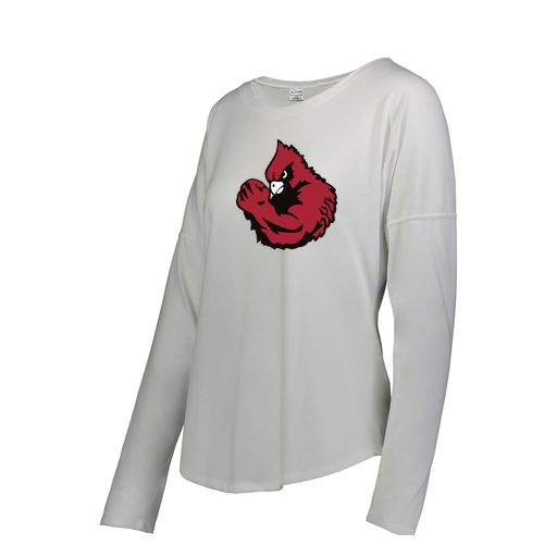 [FTLCUBWH-FAS-LOGO1] Decker Women's Tri-Blend T-Shirt - Long Sleeve (Female Adult S, White, Logo 1)